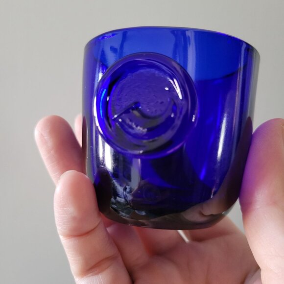 Set of 5 Cobalt Blue Viking Shot Glasses by Ole Winther for Holmegaard Glasswork - Picture 2 of 5